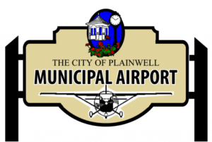 The City of Plainwell Municipal Airport sign